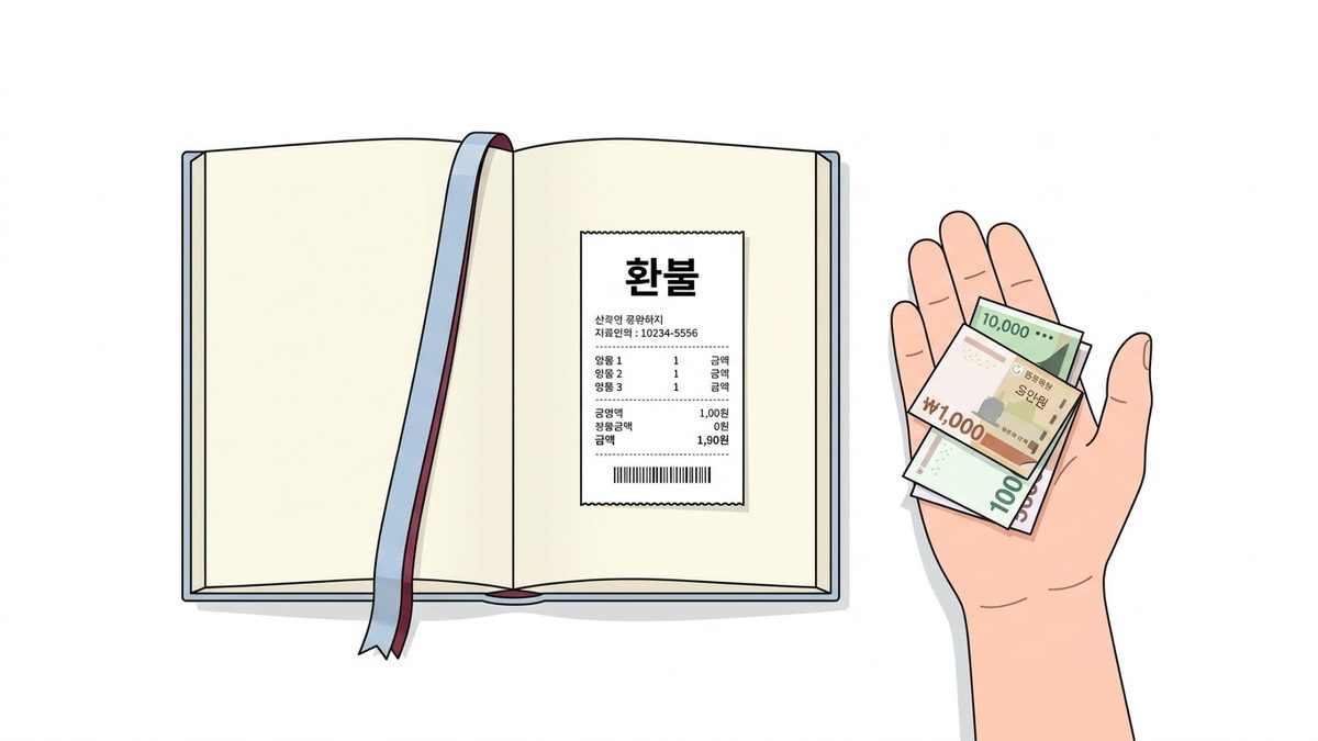 알라딘 환불 방법의 확인 절차를 정리한 안내 이미지