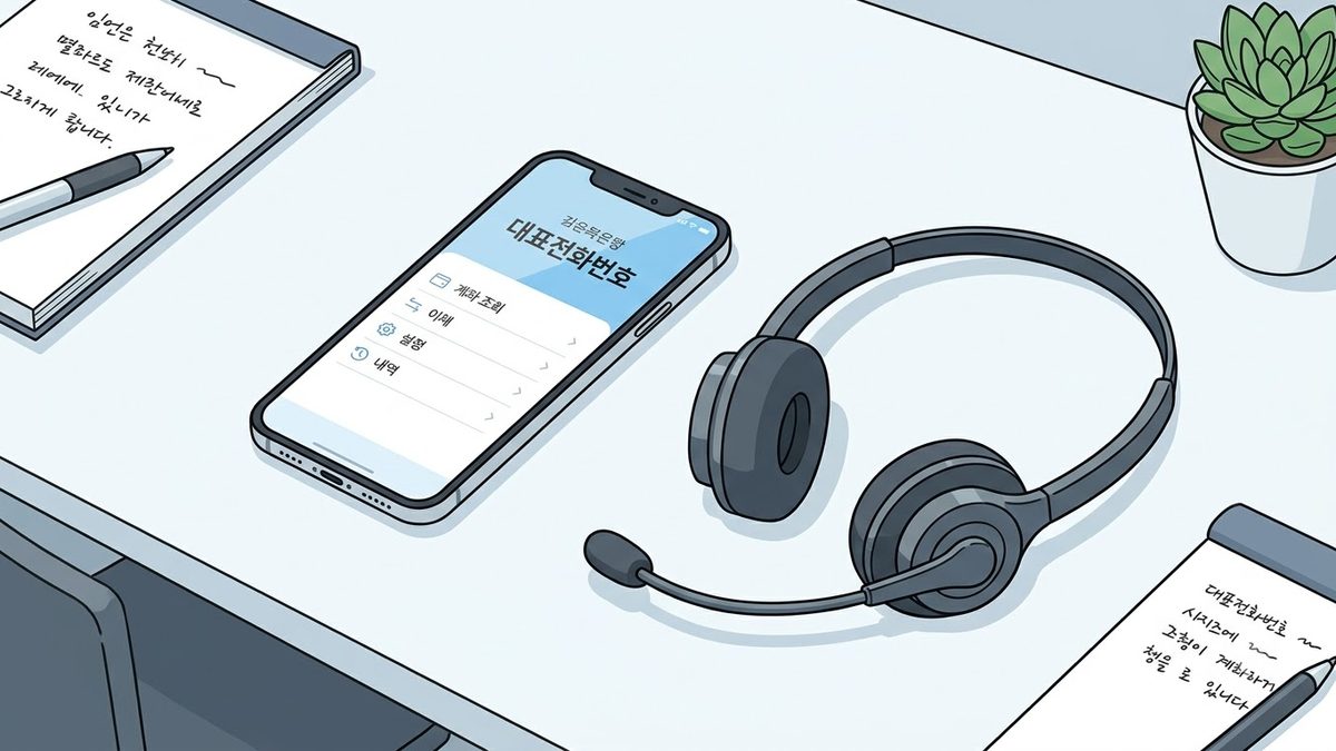 카카오뱅크 대표전화번호 (본사)의 확인 절차를 정리한 안내 이미지