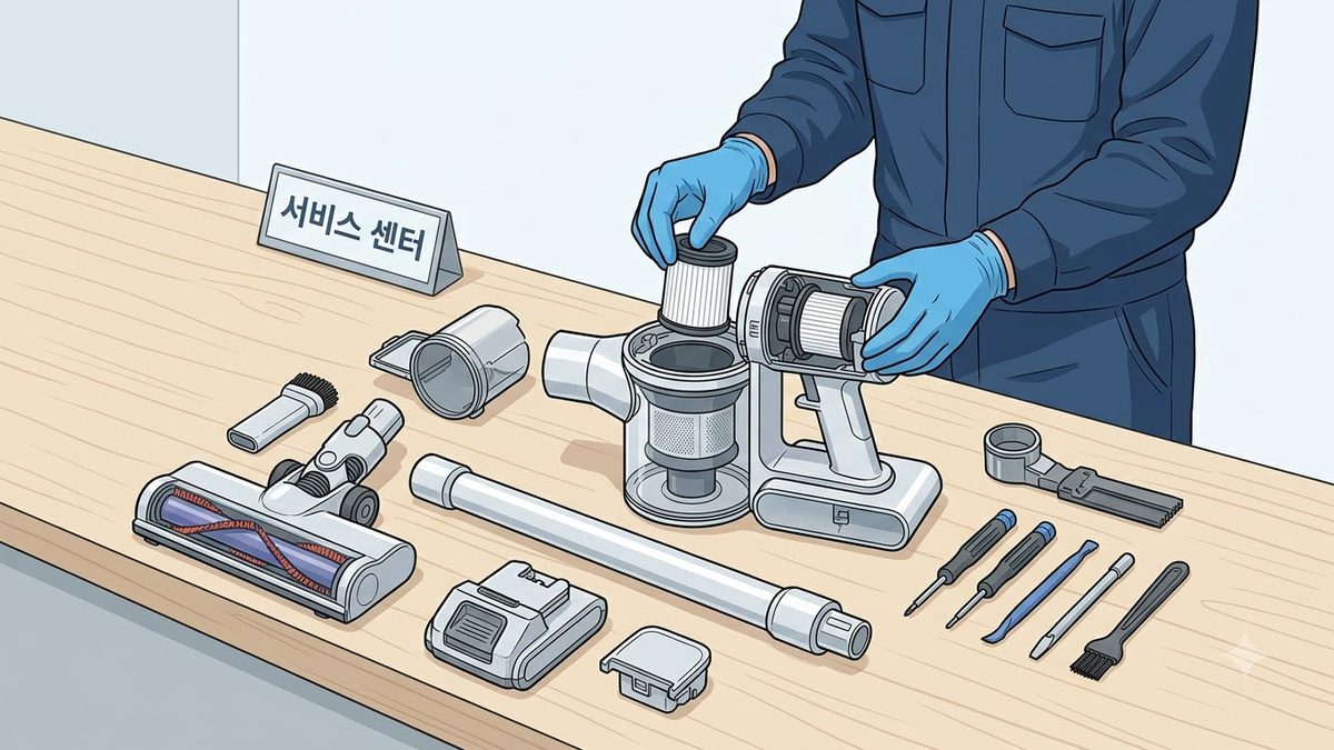 다이슨 서비스센터 전국 위치와 전화번호의 확인 절차를 정리한 안내 이미지