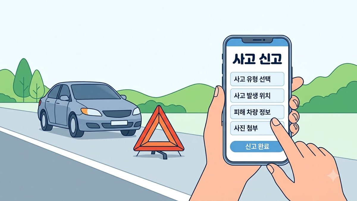 신한EZ손해보험 사고접수 전화번호의 확인 절차를 정리한 안내 이미지