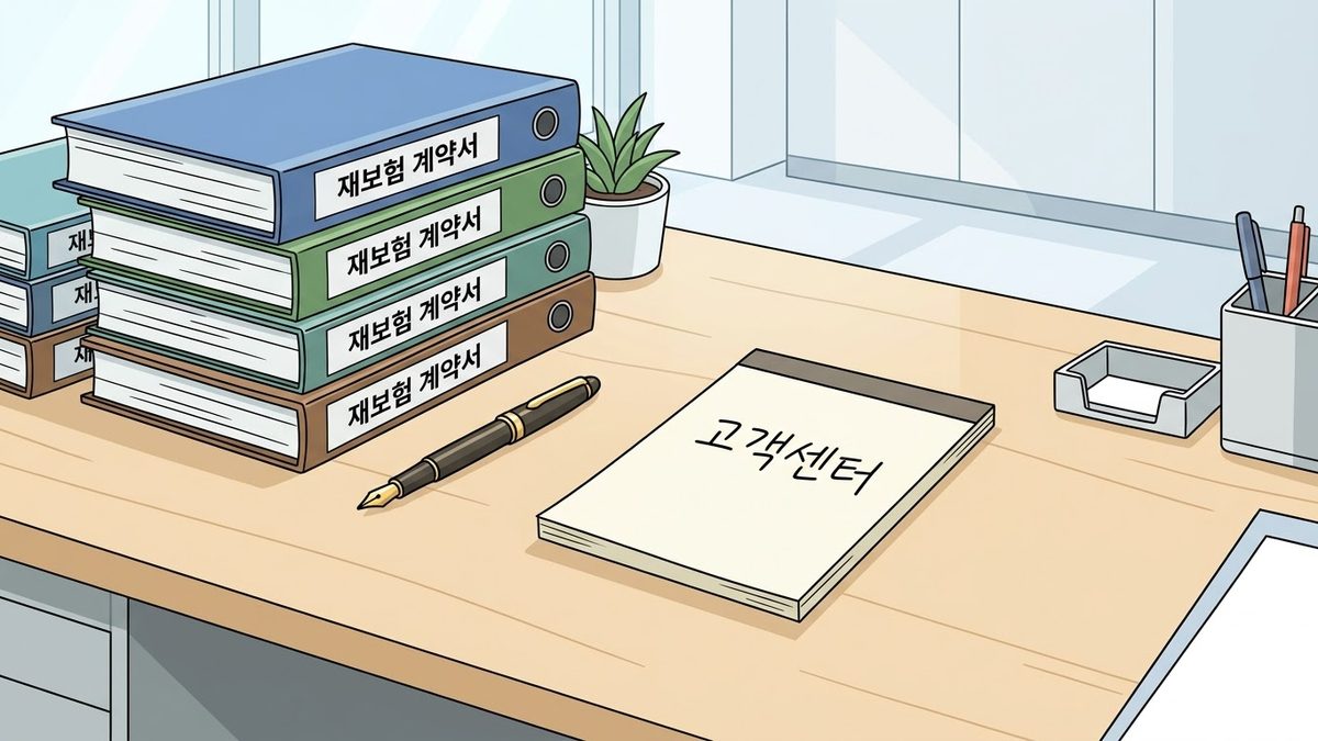 코리안리재보험 고객센터 전화번호의 확인 절차를 정리한 안내 이미지