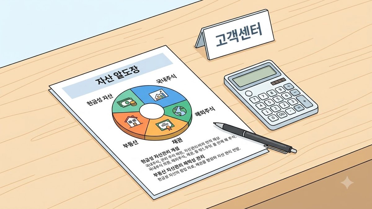 미래에셋금융서비스 고객센터 전화번호의 확인 절차를 정리한 안내 이미지