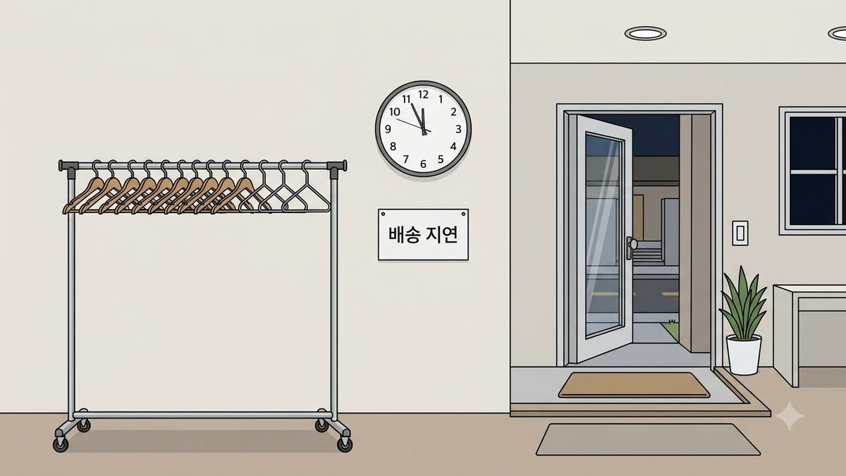 무신사 배송 지연 시 대응 방법의 확인 절차를 정리한 안내 이미지