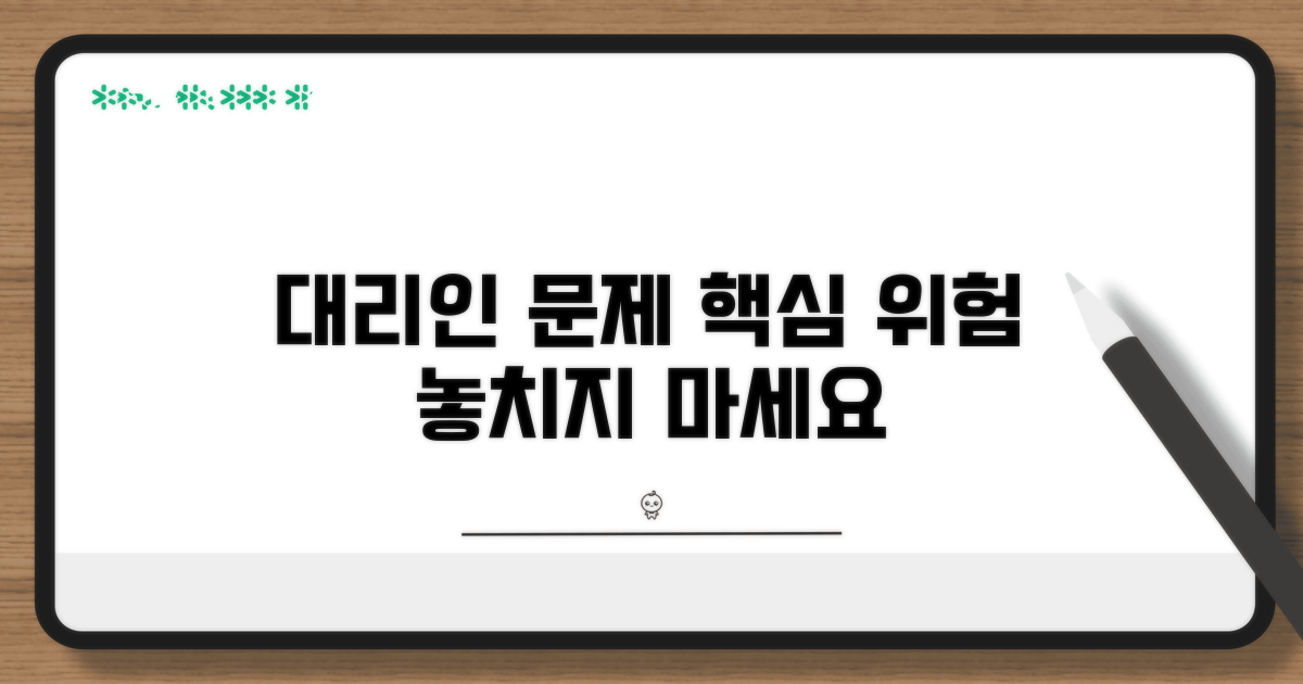 대리인 문제 핵심 위험 요소
