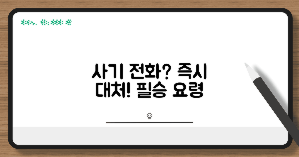 의심 전화 대처 요령 공유