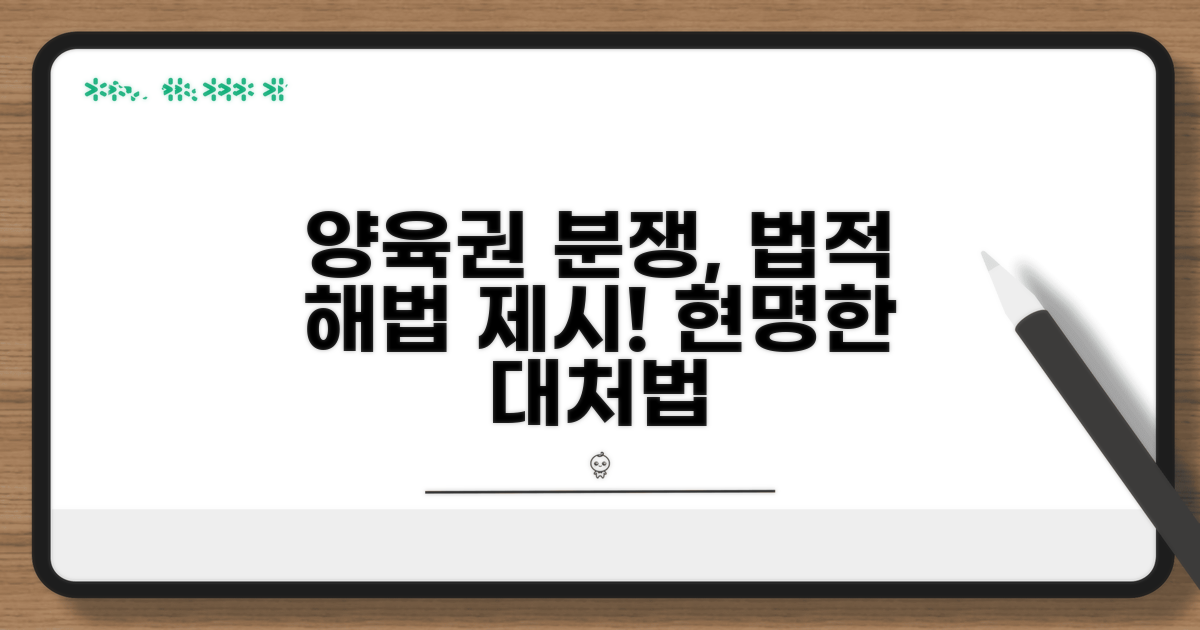 양육권 분쟁 관련 법적 대처 방안