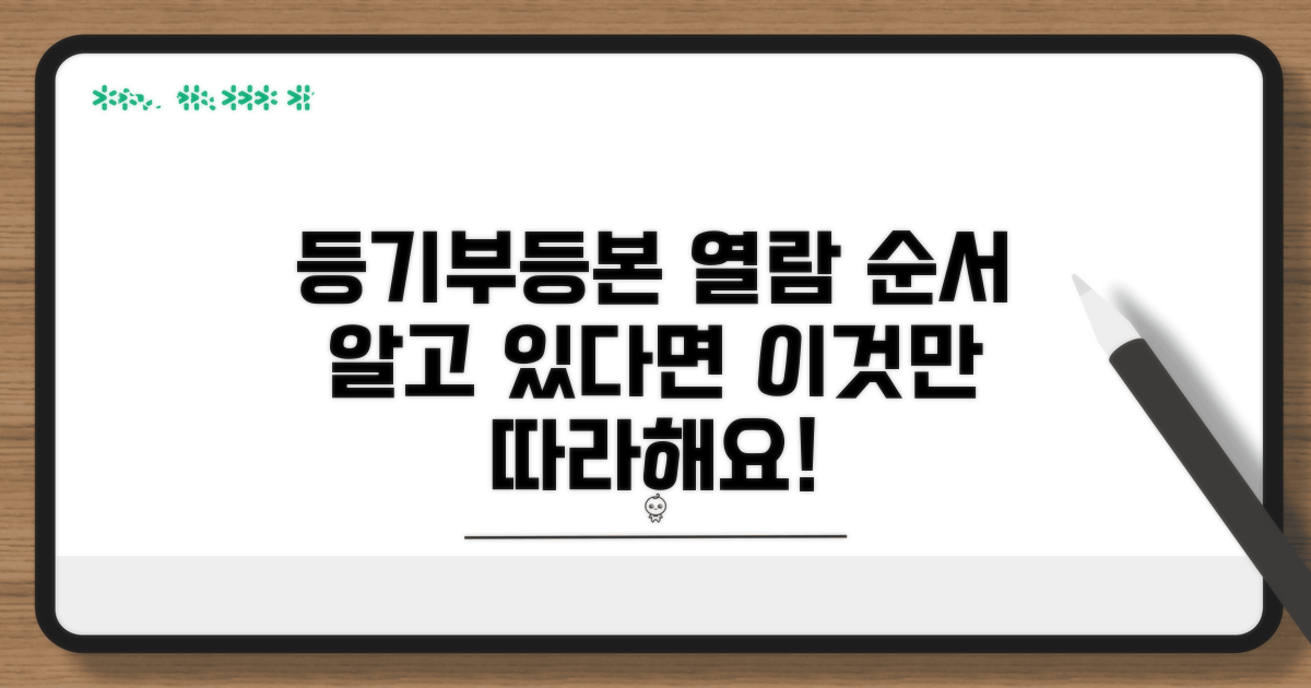 등기부등본 열람 순서