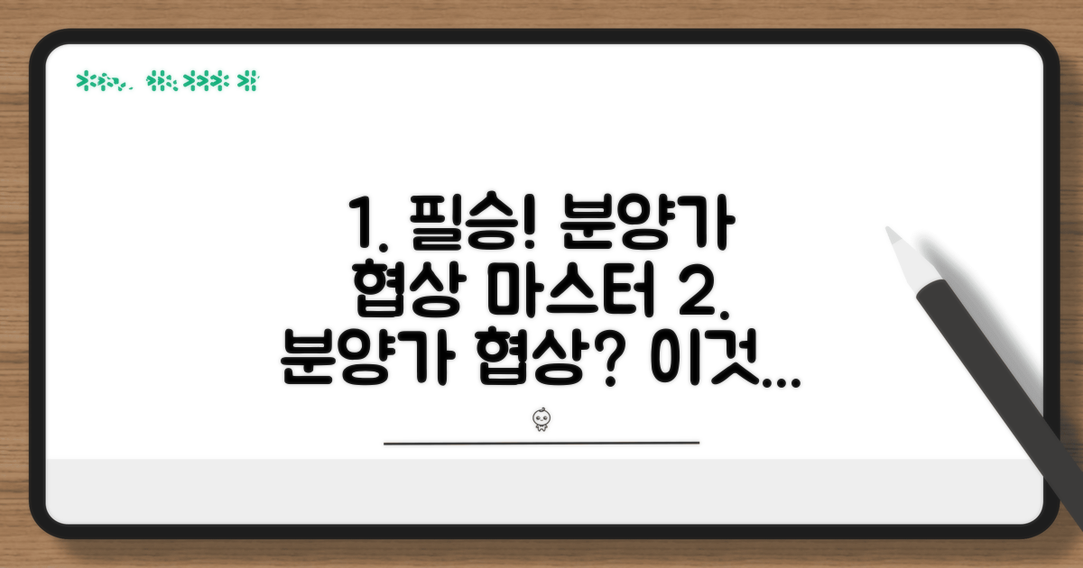 성공적인 분양가 협상 전략
