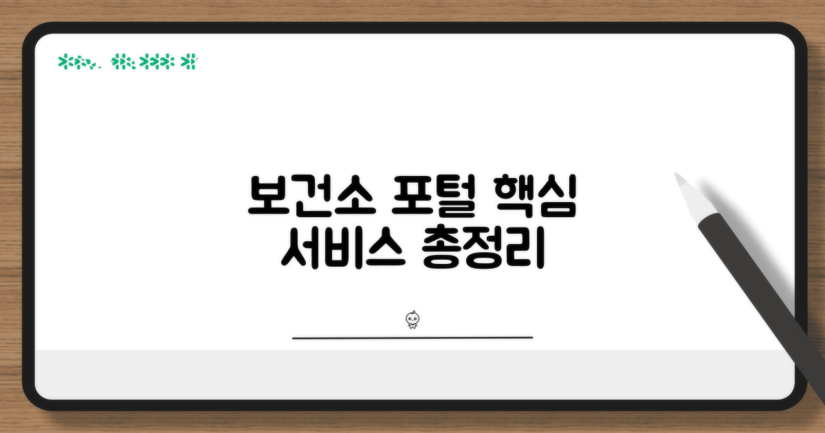 보건소 포털, 주요 서비스 상세 안내