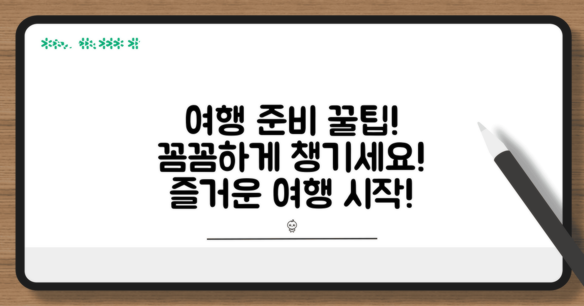 여행 준비 꿀팁