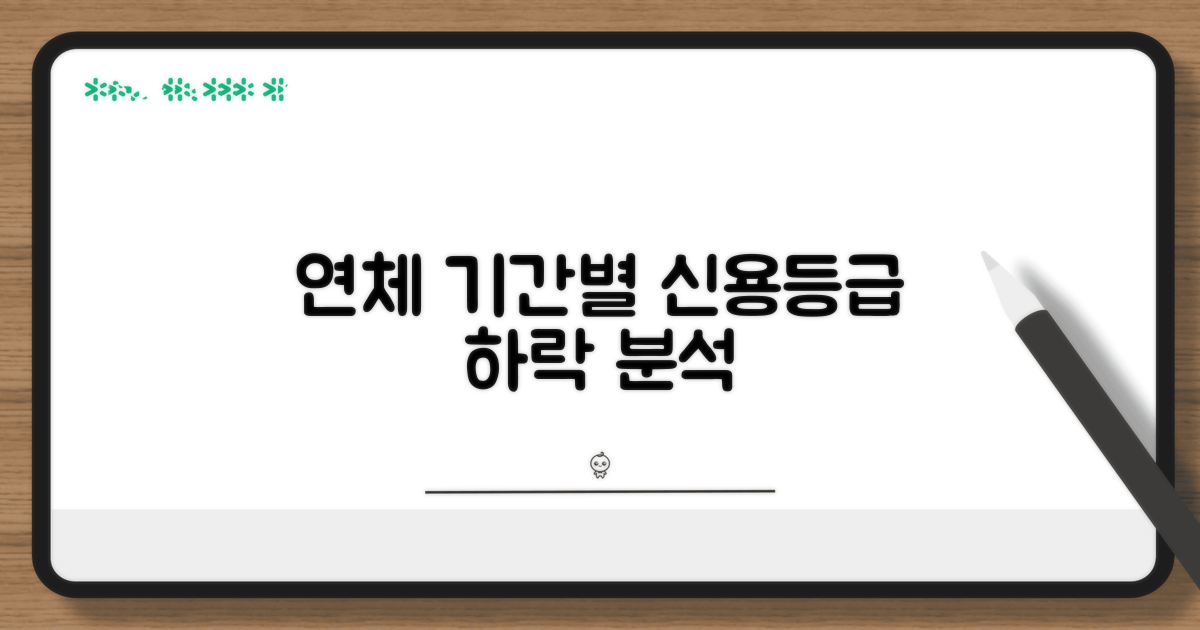 연체 기간별 신용등급 하락 분석