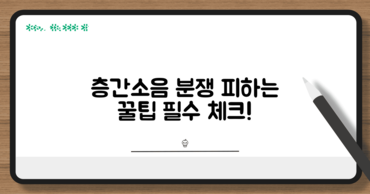 주의해야 할 층간소음 분쟁 팁