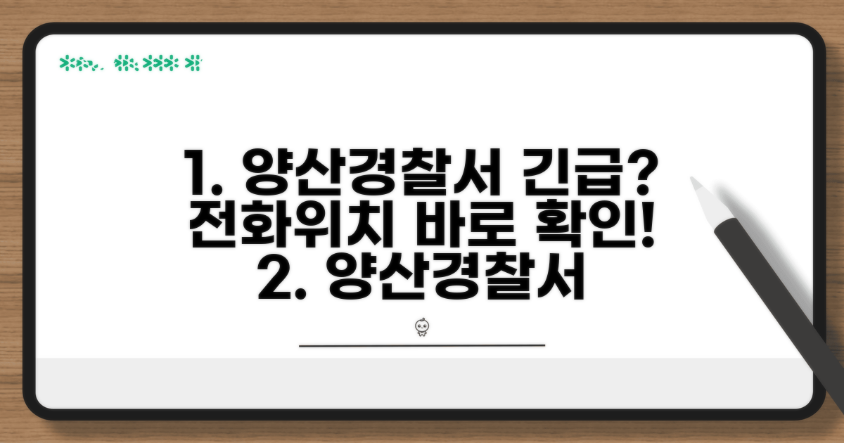 양산경찰서 전화번호와 위치 안내