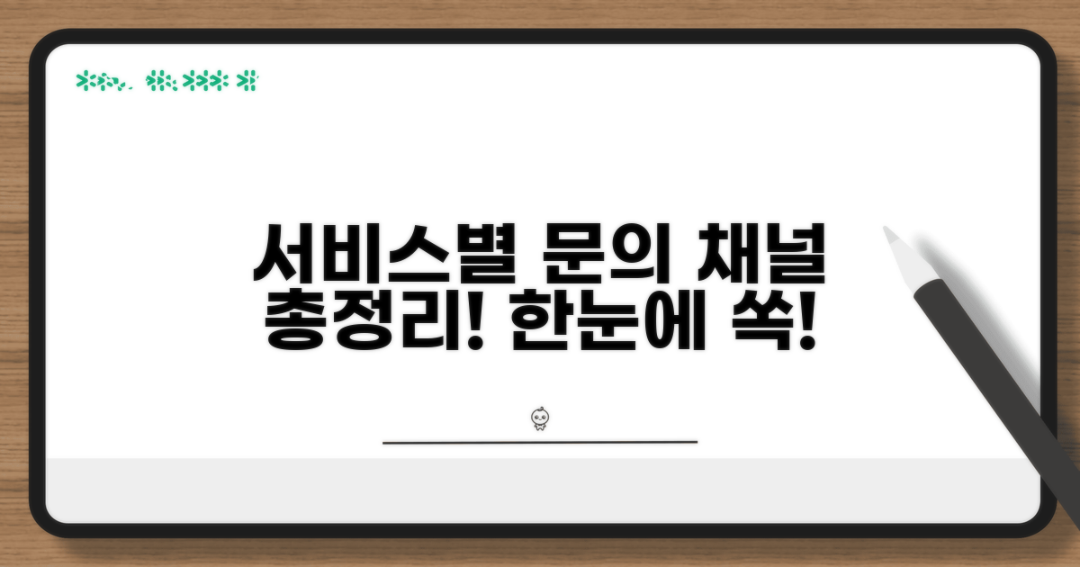 서비스별 문의 채널 총정리