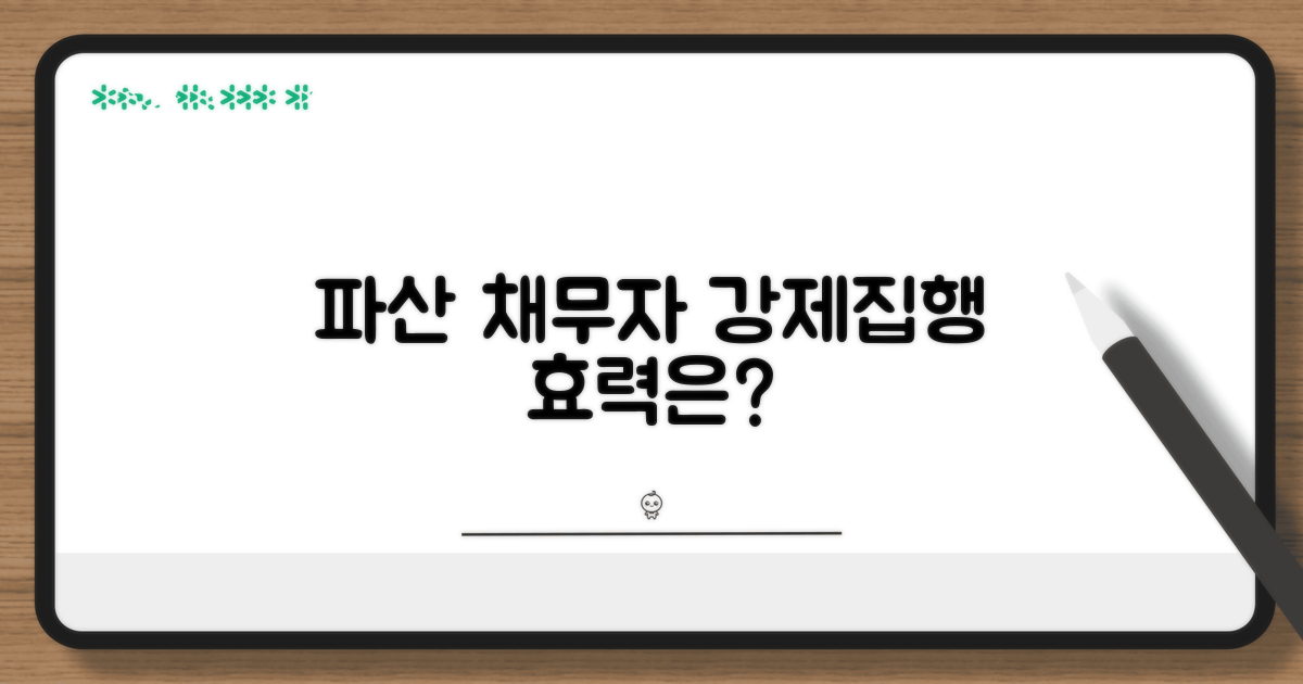 채무자 파산 시 강제집행 효력