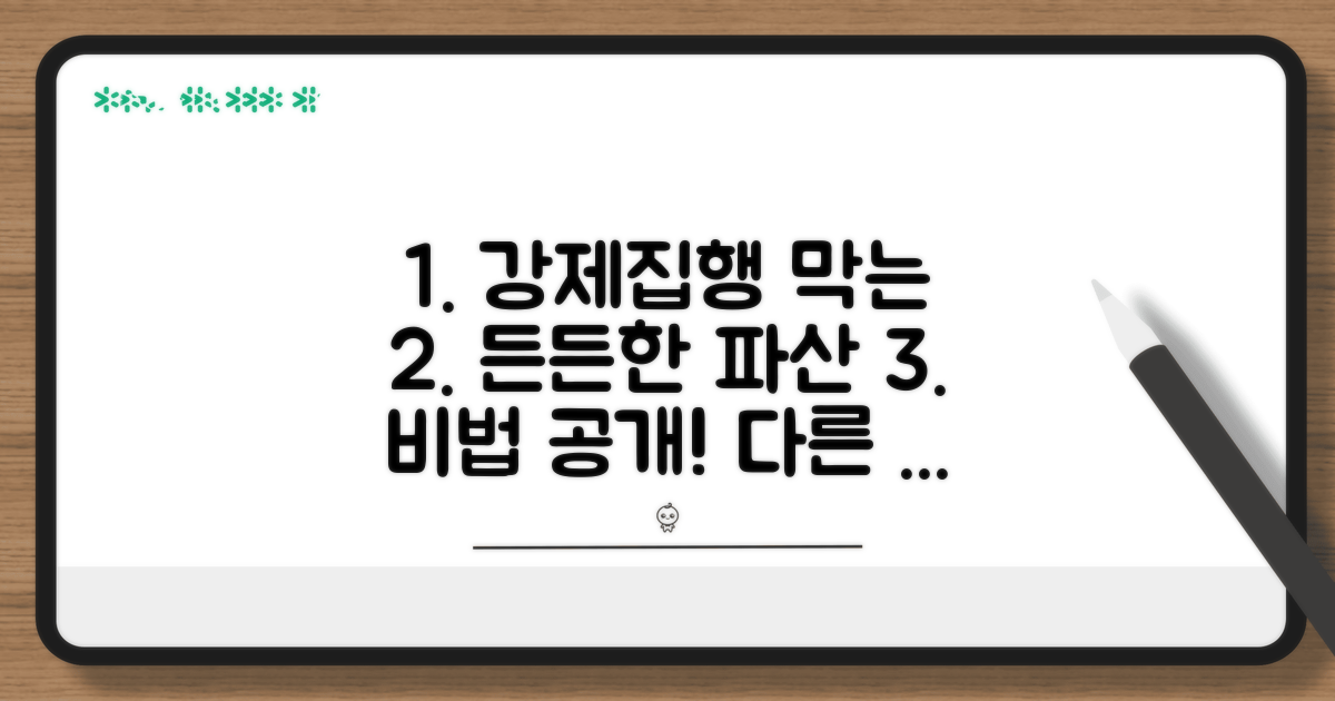 강제집행 막는 파산 절략