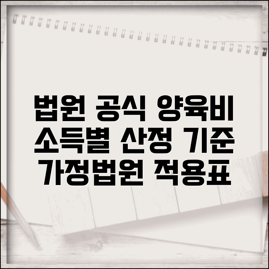 양육비 기준표 법원 공식 | 가정법원 적용 양육비 산정 기준과 소득별 분류표
