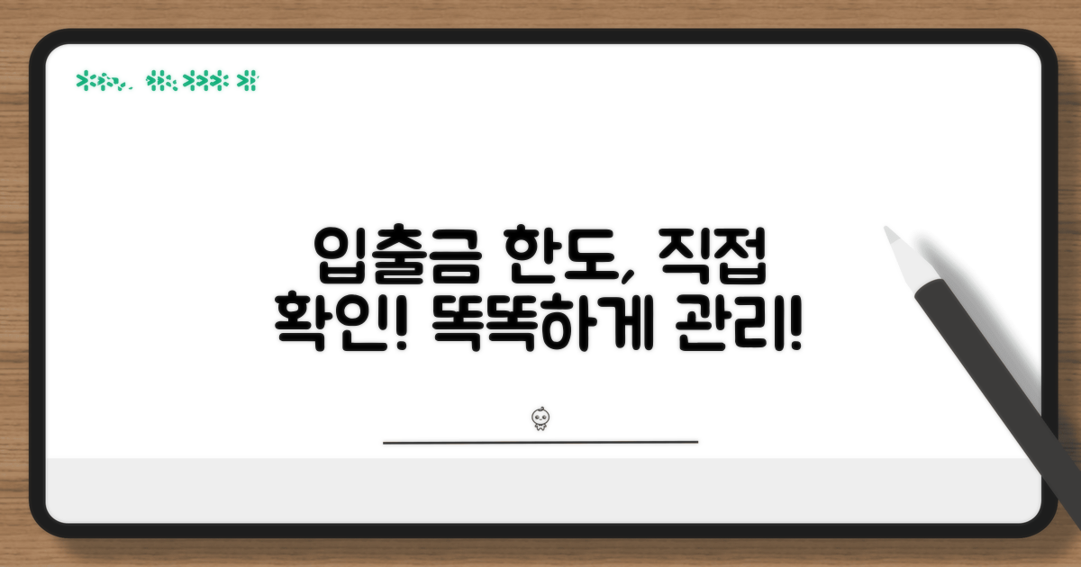입출금 한도, 직접 확인하고 관리하는 법