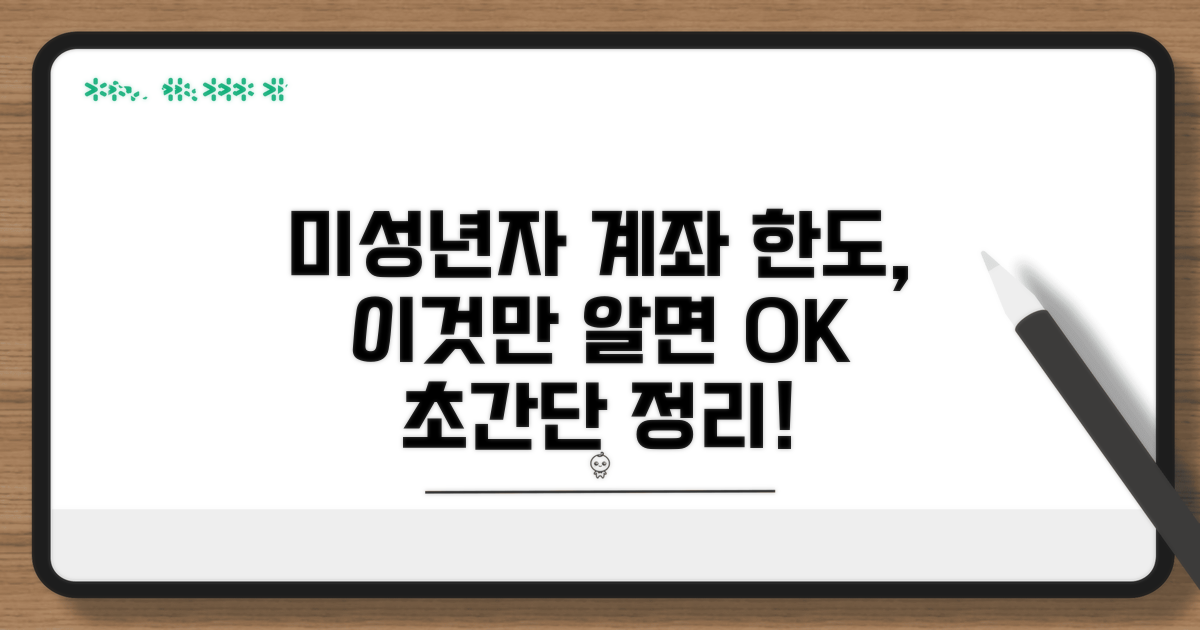 미성년자 계좌 한도, 이것만 알면 OK