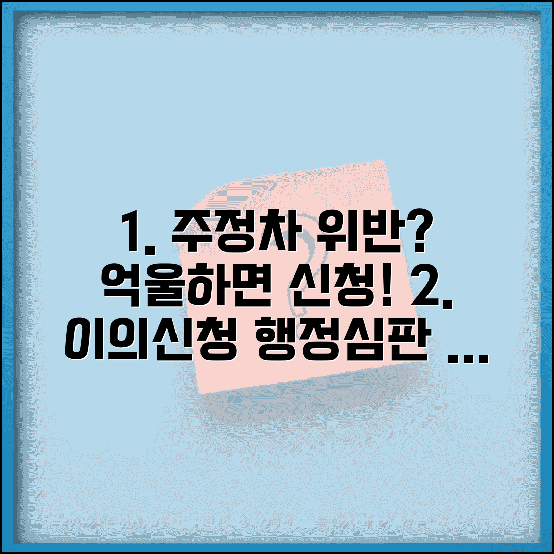 주정차 위반 이의신청 절차 | 부당 단속에 대한 행정심판 신청과 구제 방법