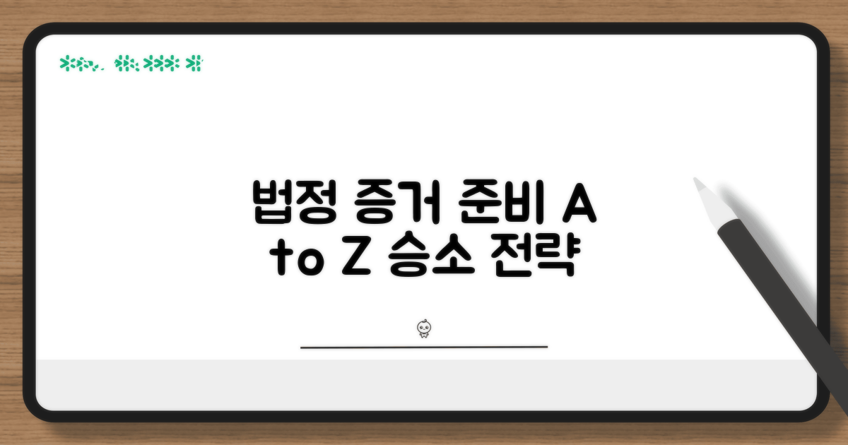 법정 제출용 증거 준비하기