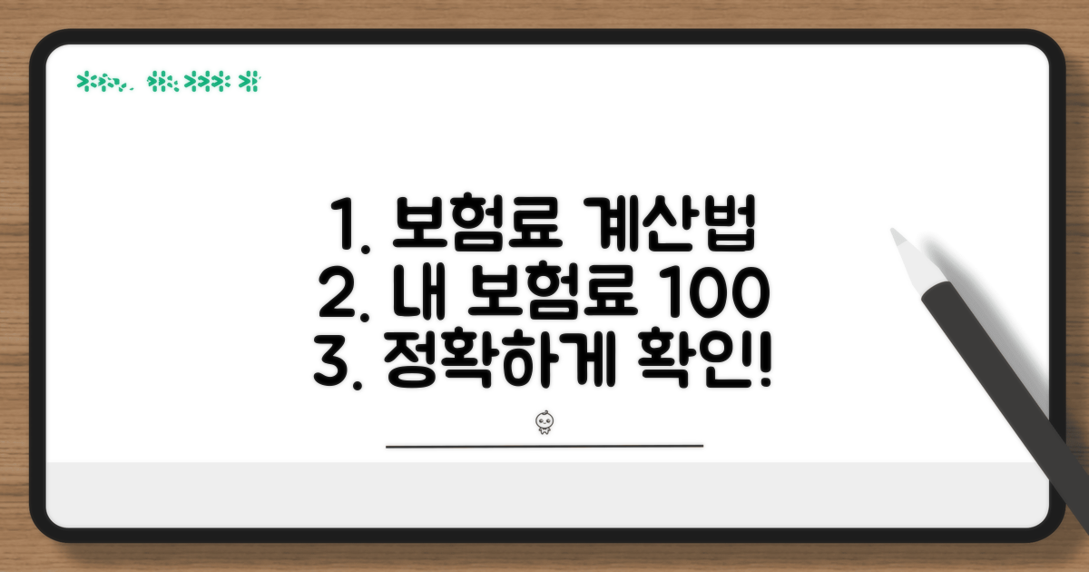 내 보험료, 정확히 계산하는 방법