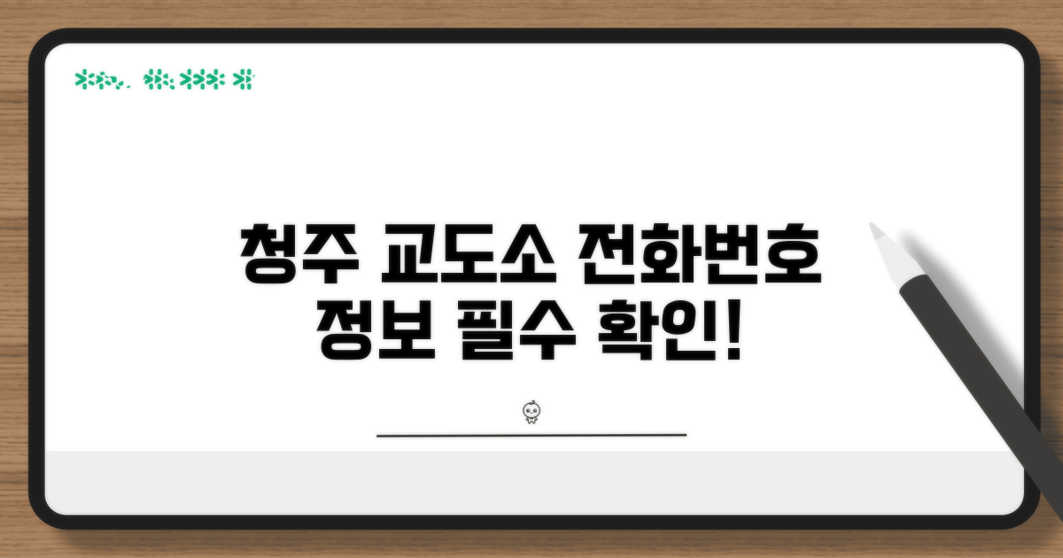 청주교도소 전화번호와 기본 정보