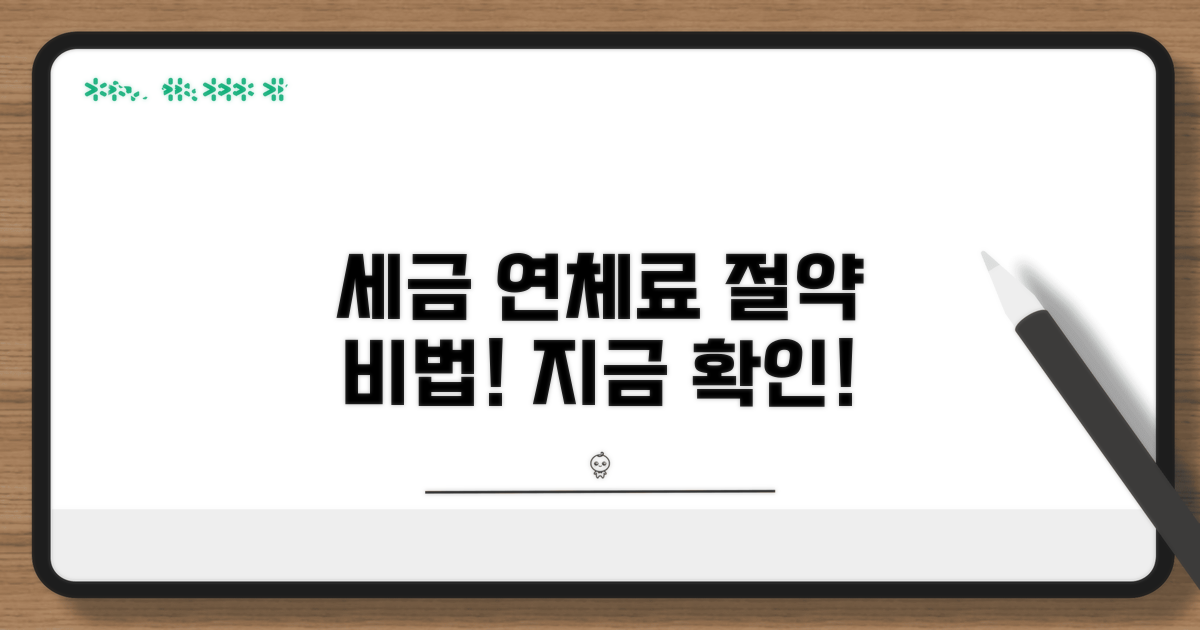 세금 연체료 절약 법, 지금 확인하세요