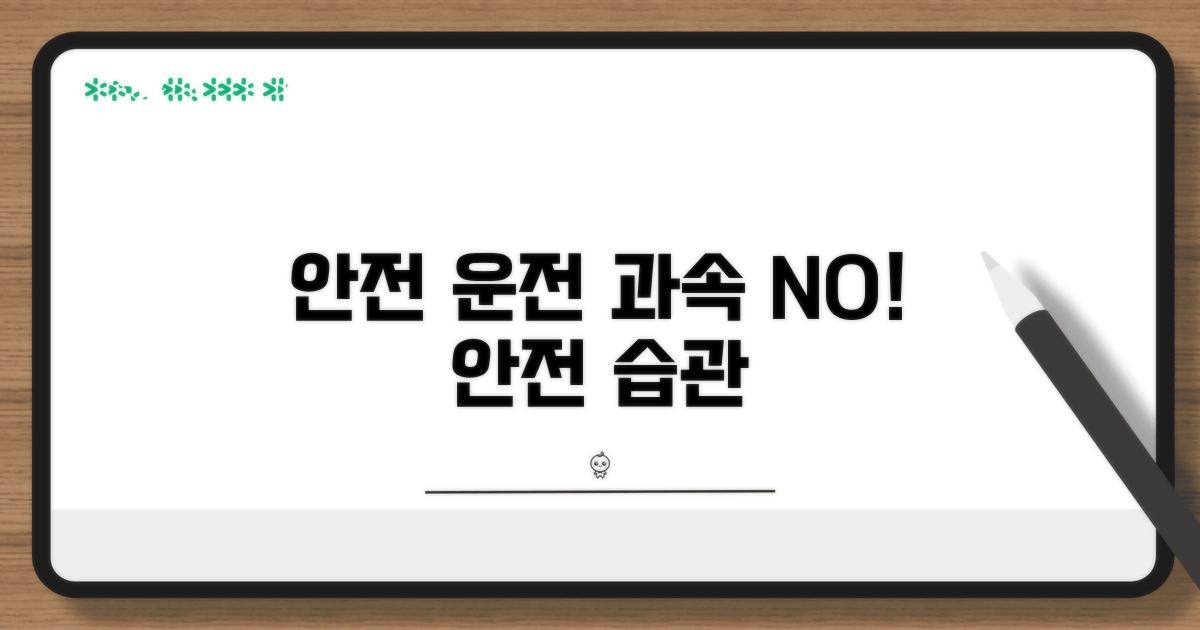 안전 운전, 과속 방지 습관