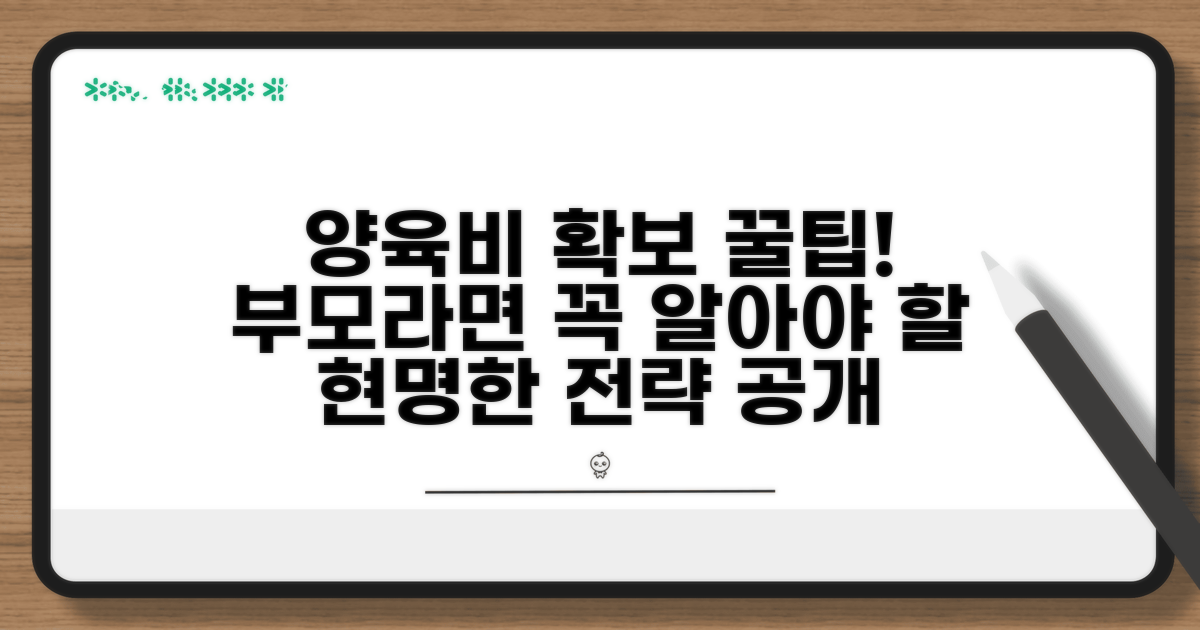 현명한 양육비 확보 전략