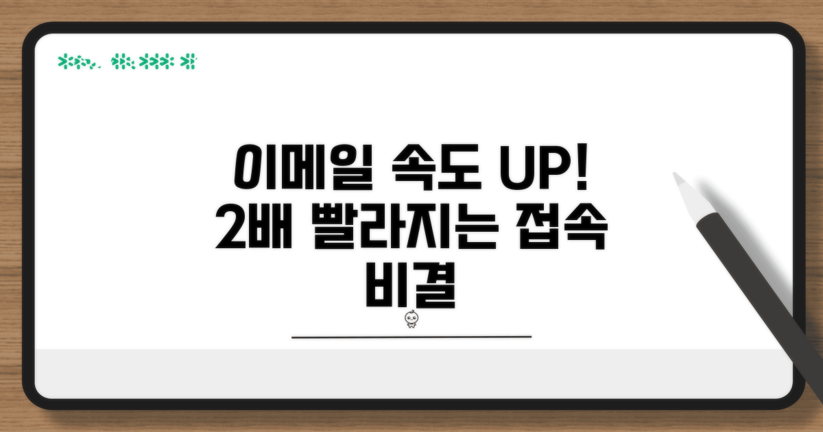이메일 접속 시간을 단축하는 방법