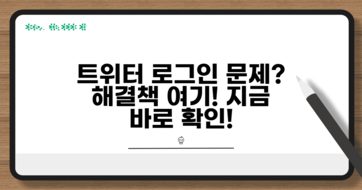 트위터 로그인 오류, 해결 방법은?
