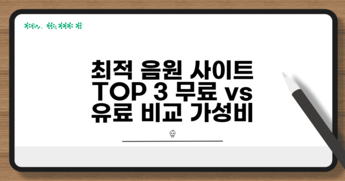 최적 음원 사이트 비교 분석