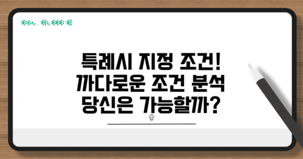 특례시 지정 요건은? 상세 조건 분석