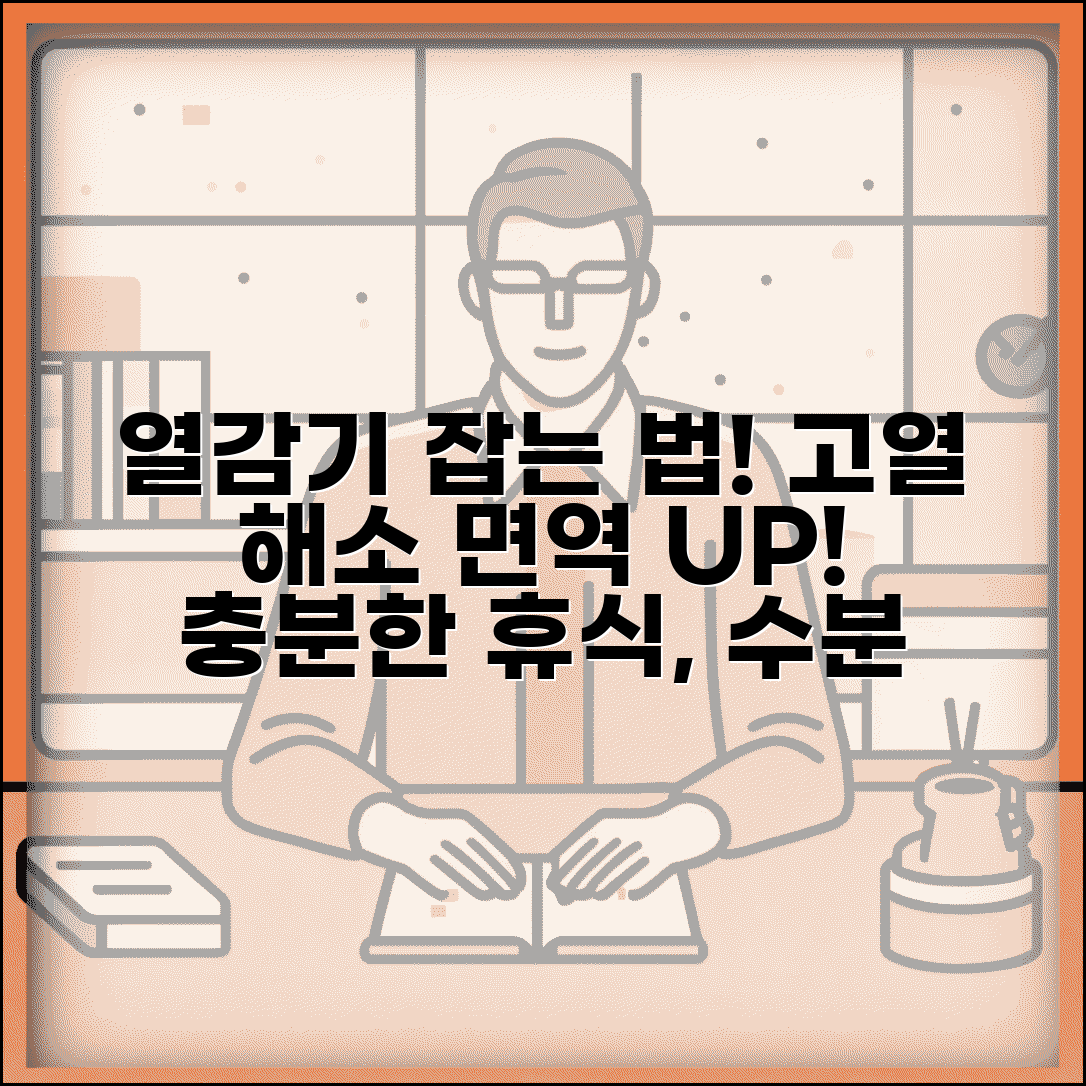 열감기 났을때 해열 관리 | 고열 해소하고 면역력 높이는 충분한 휴식과 수분 보충