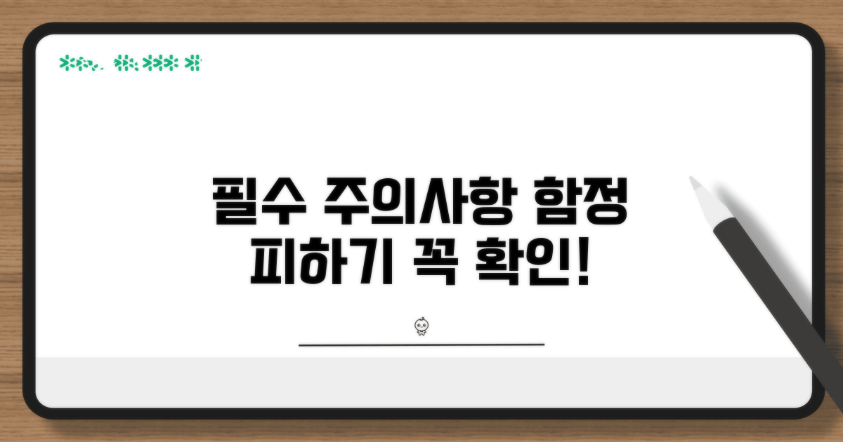 꼭 확인해야 할 주의사항과 함정