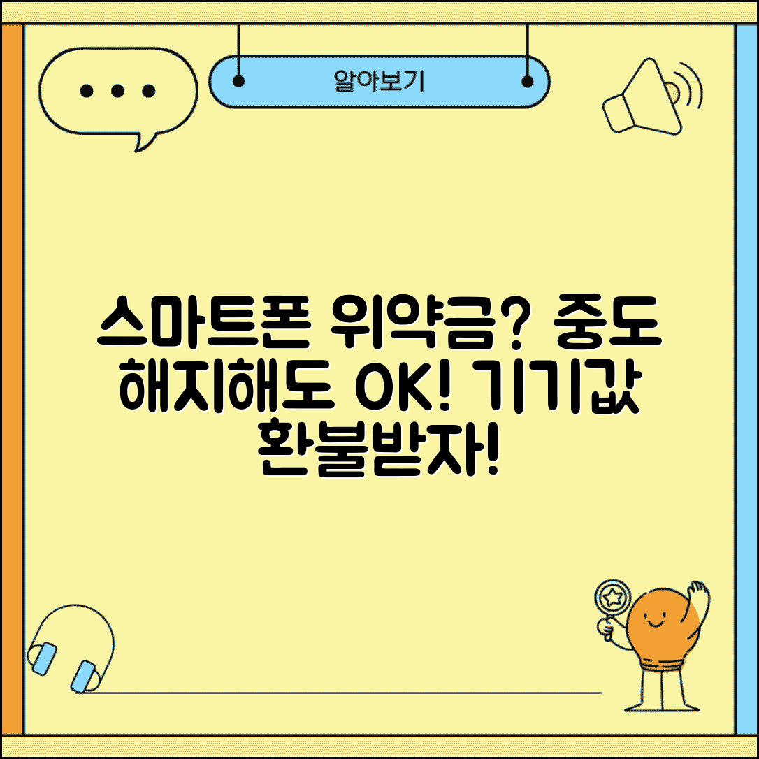 스마트폰 위약금 환불 | 휴대폰 기기값 할부 중도해지 위약금 면제