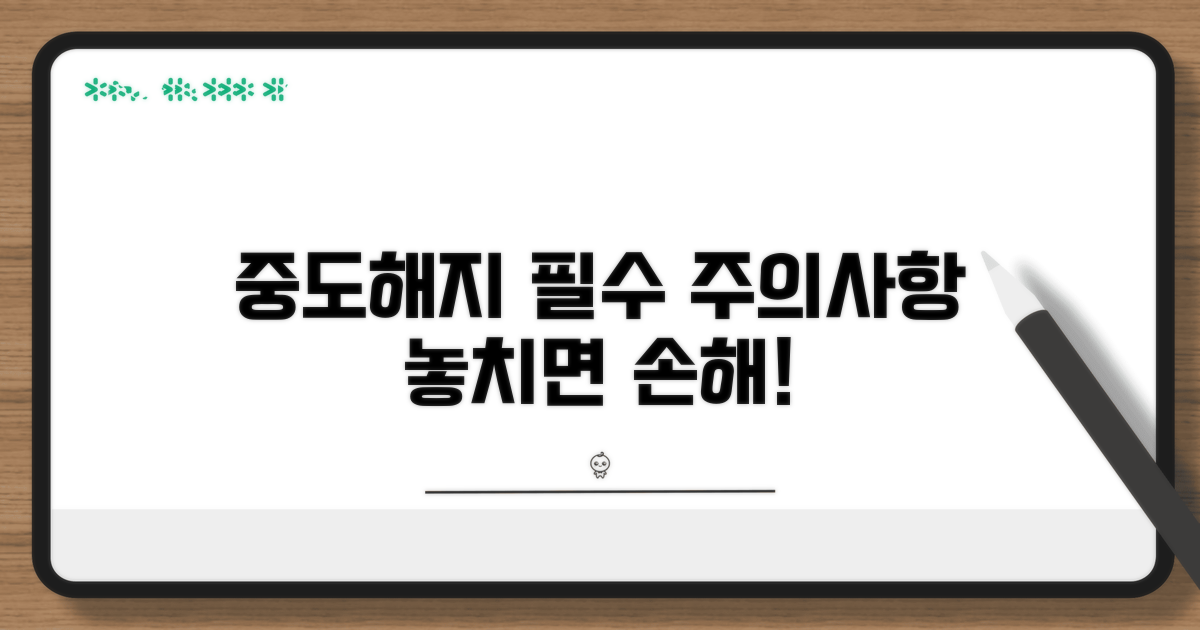 중도해지 시 꼭 알아둘 주의사항