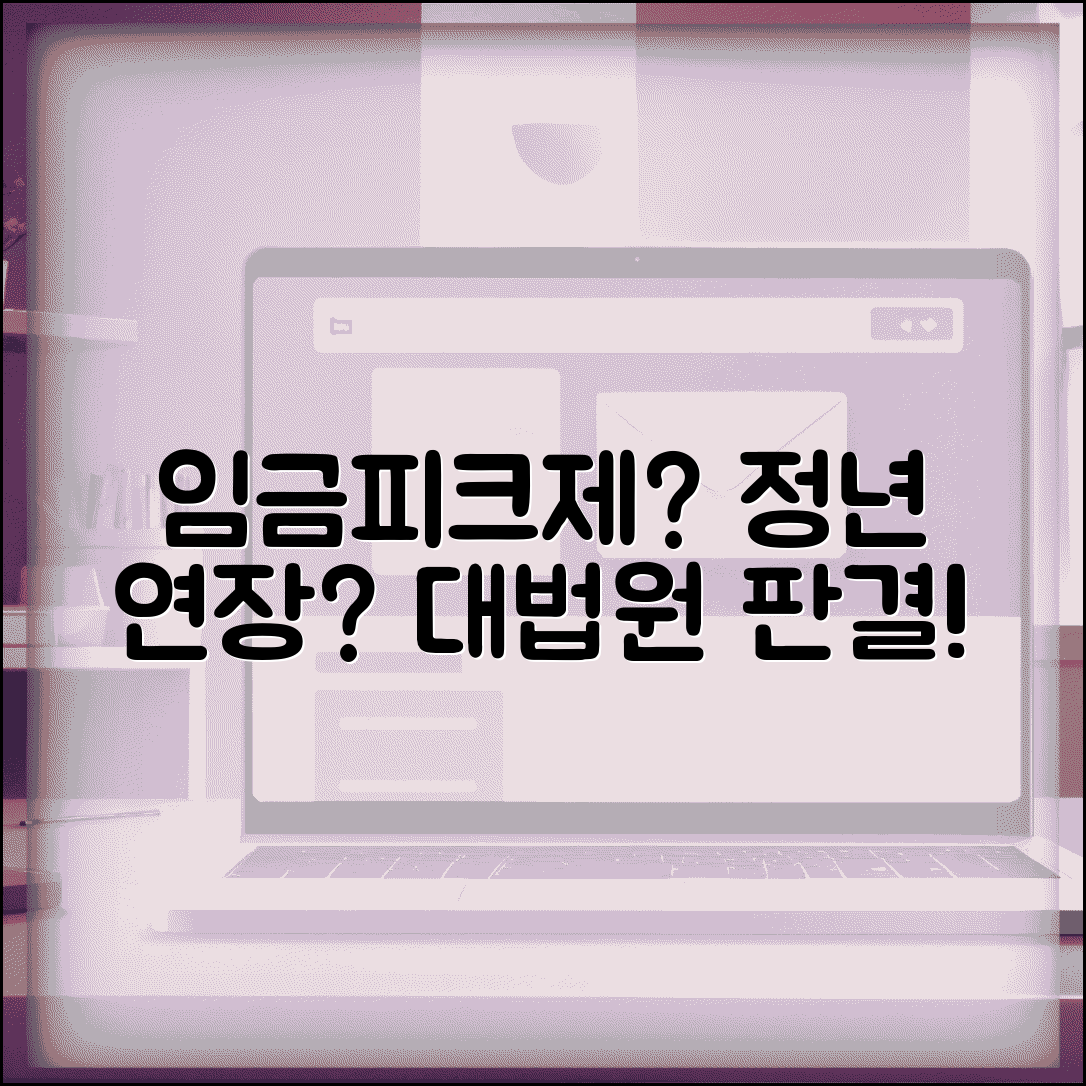 임금피크제 완벽 해석 | 임금피크제 적용 나이 | 대법원 판결 | 정년 연장 제도