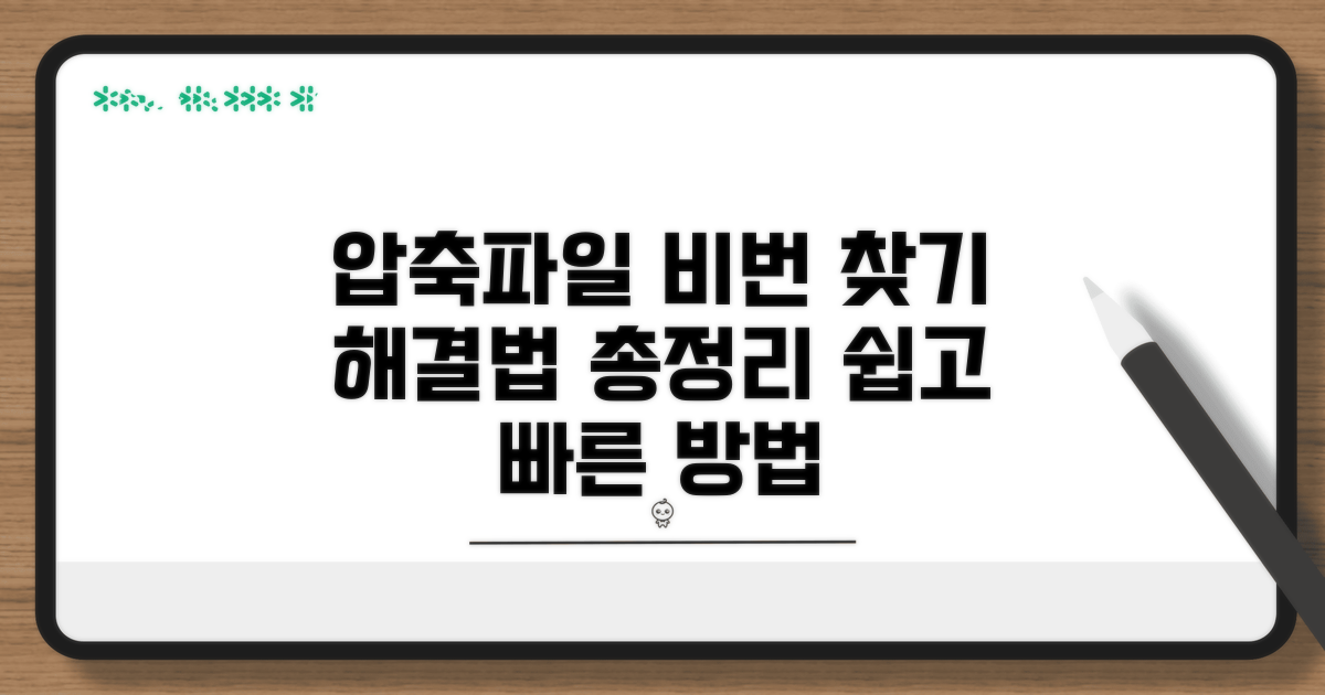 잊어버린 압축 파일 비밀번호 찾기
