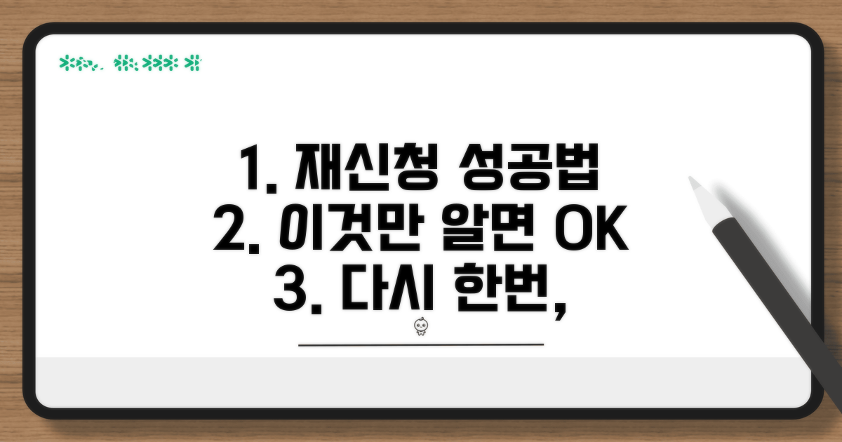 재신청, 이것만 알면 성공해요