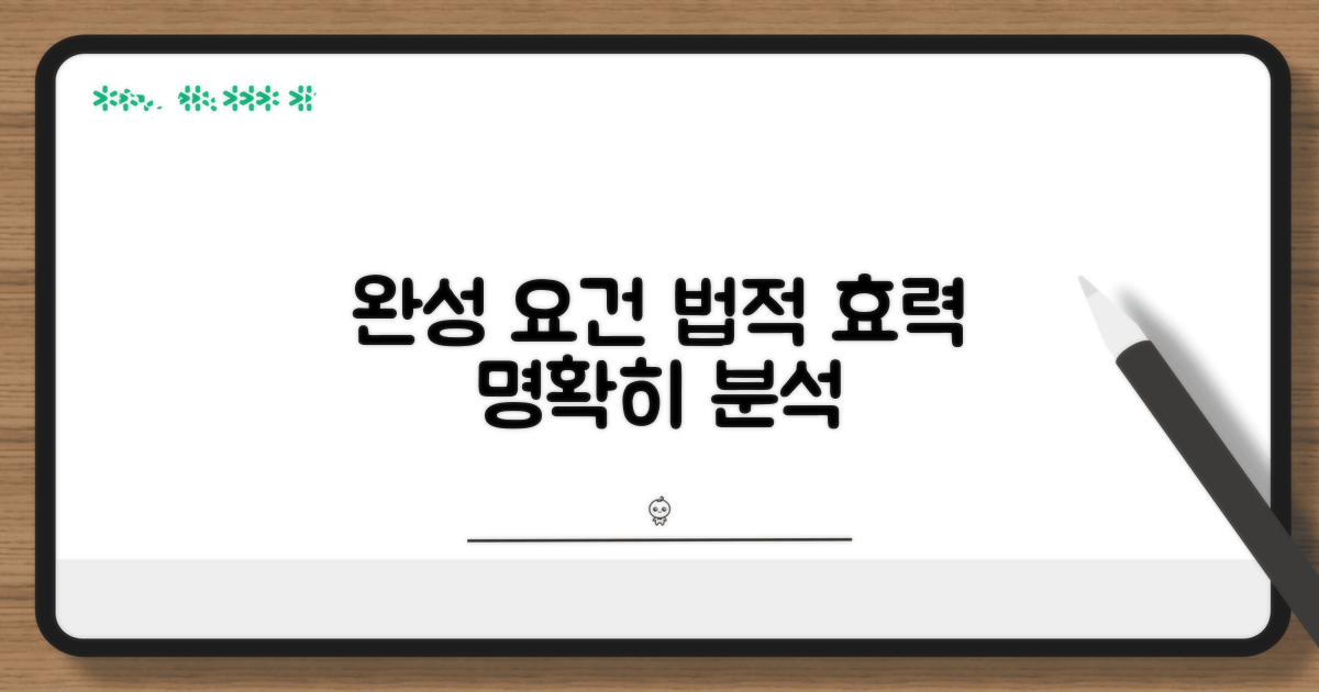 완성 요건과 법적 효력 분석