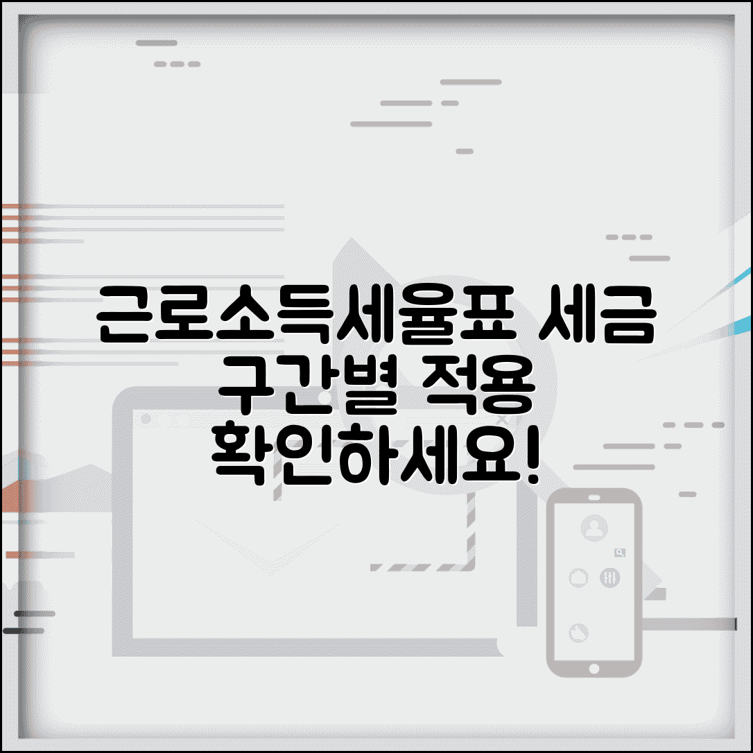 근로소득세율표 확인 | 근로소득세 세율과 구간별 적용