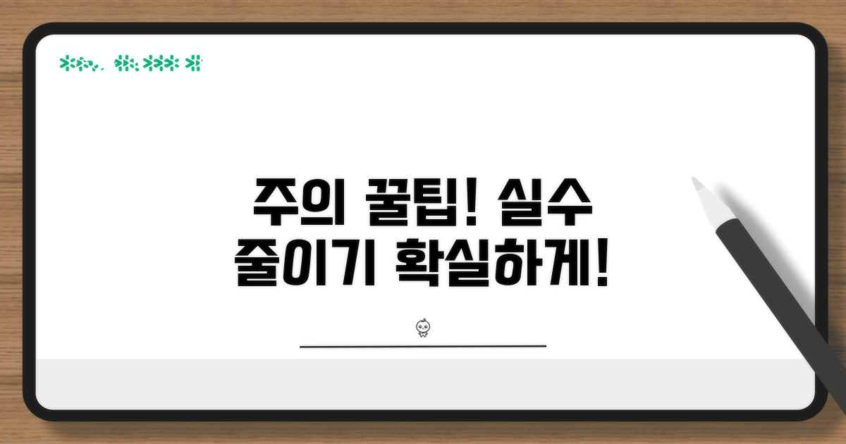 주의할 점과 실수 줄이는 꿀팁