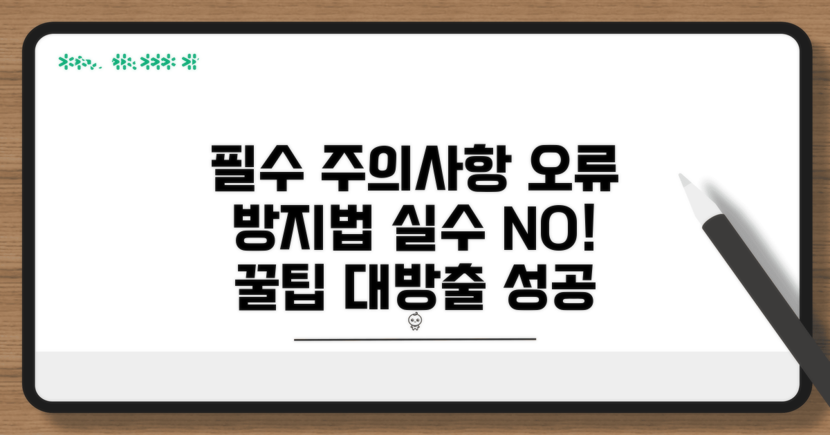 주의할 점과 오류 예방법