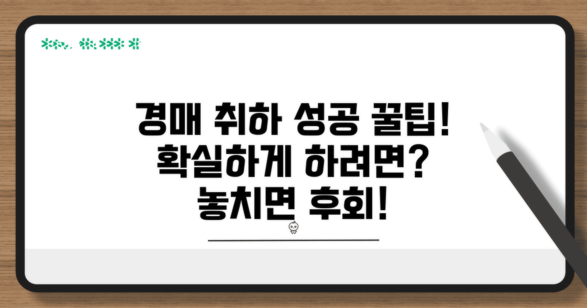 성공적인 경매 취하를 위한 꿀팁