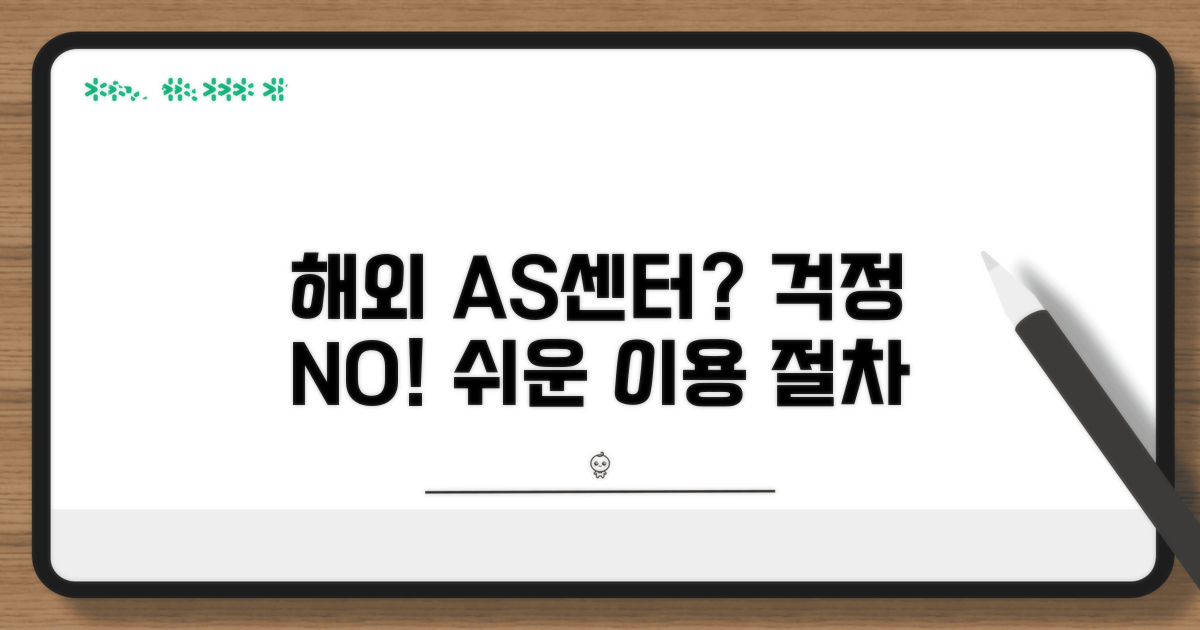 해외 AS센터 이용 절차 안내