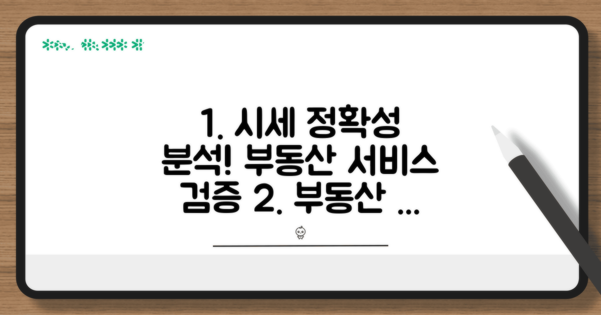 부동산 서비스 시세 정확성 분석