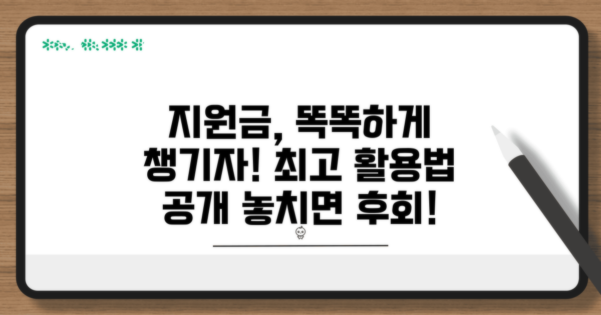 현명한 지원금 활용 전략