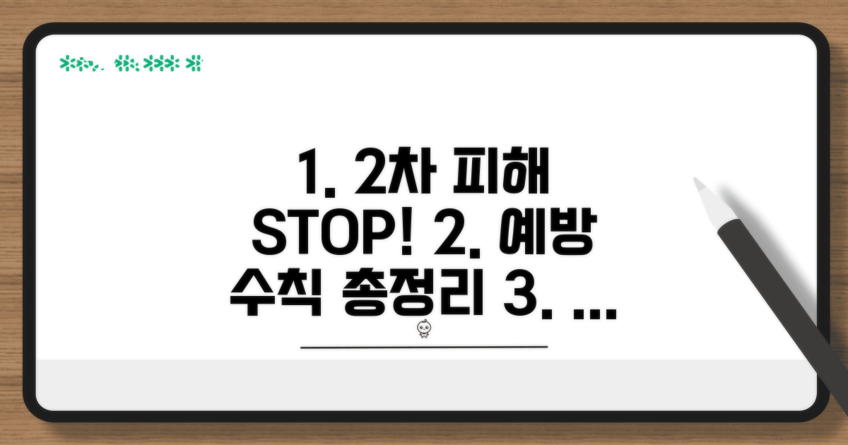 2차 피해 막는 예방 수칙 총정리
